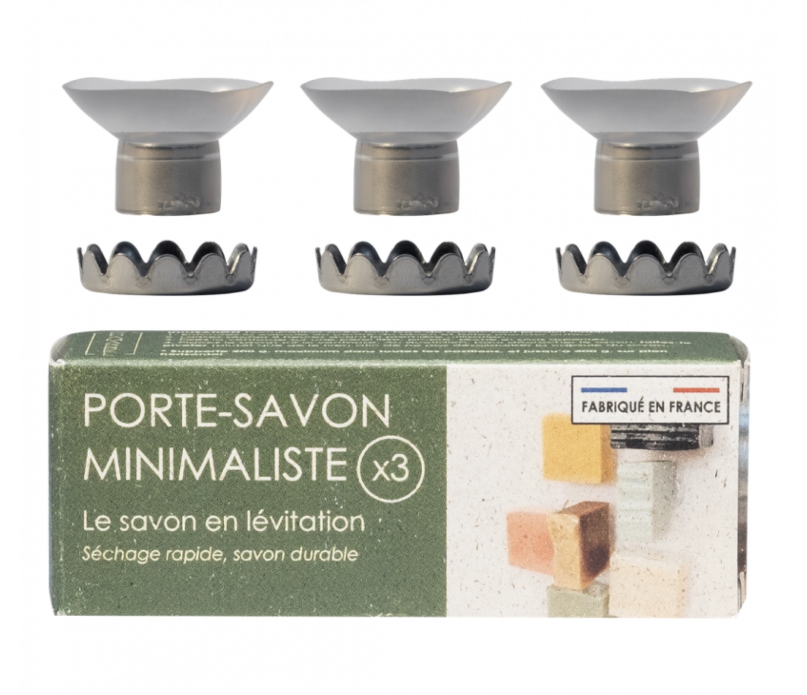 Lot de 3 Porte-savons aimantés