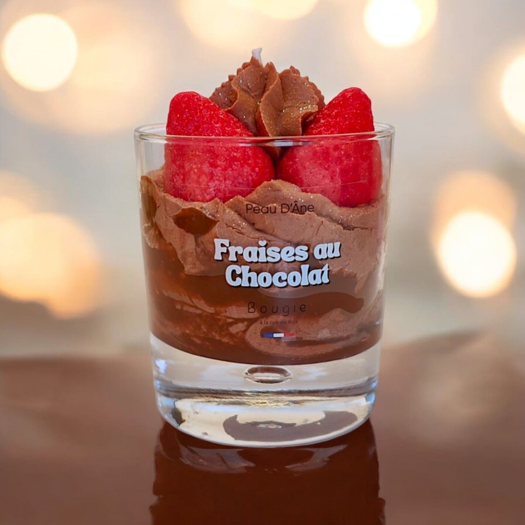 Bougie Fraises au Chocolat