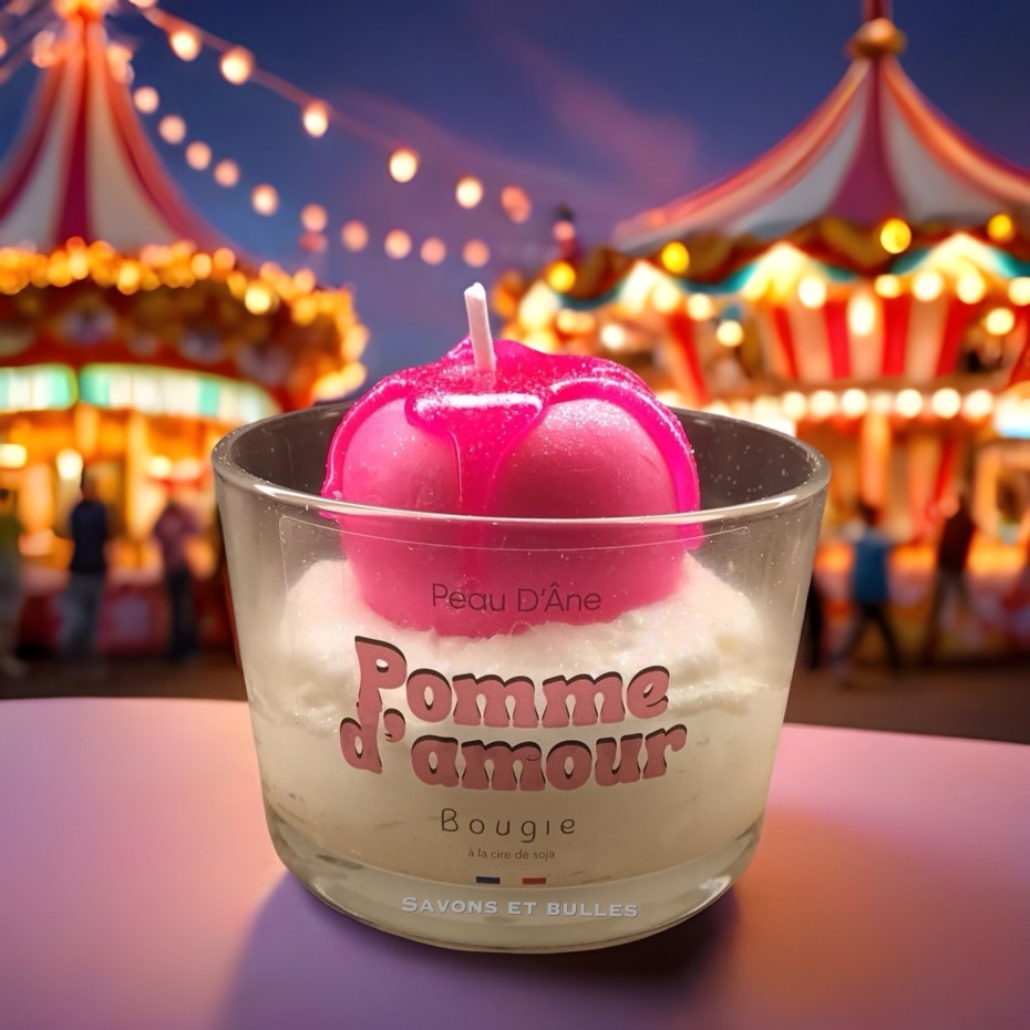 Bougie à la pomme d’amour