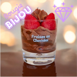 Bougie Bijou Fraises au Chocolat
