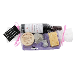 Coffret Fromages et Vin Rouge Pour la Douche Savons et Bulles