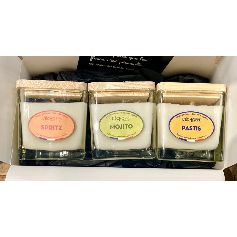 Bougies Mojito-Pastis-Spritz